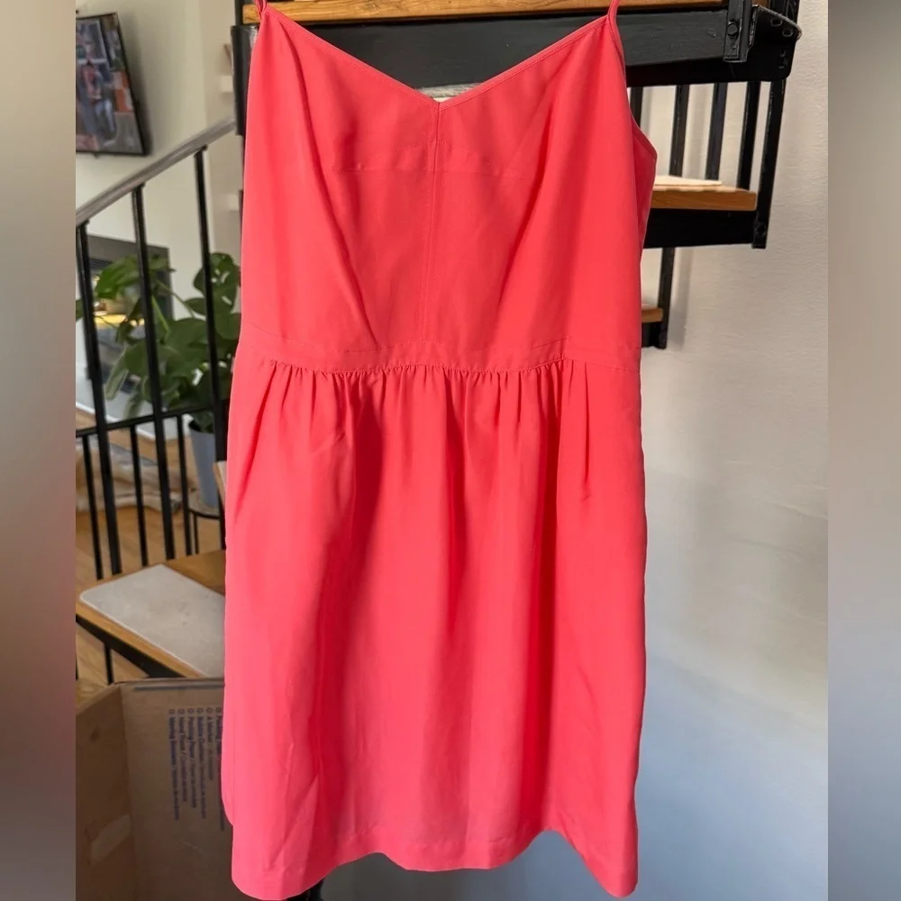 J Crew Factory Womens  Cami Dress  Coral Size 12 Y2K - Picture 2 of 8